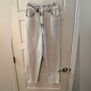 IRO Huvone High Rise Barrel-Leg Jeans Light Grey Wash